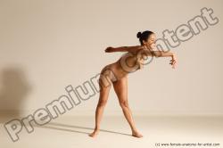 Nude Gymnastic poses Woman White Moving poses Slim medium blond Dynamic poses Pinup